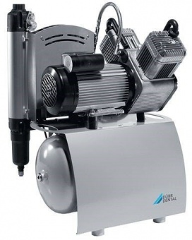 Безмасляный компрессор двухцилиндровый Dürr Dental DUO производительность 115/130 л/мин. с мембранным осушителем