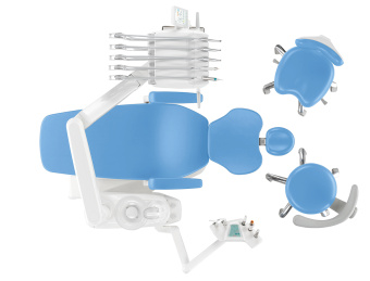 Стоматологическая установка Anthos A7 верхняя подача, атлантический синий