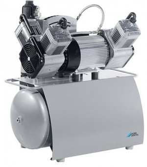 Безмасляный компрессор трехцилиндровый Dürr Dental Trio производительность 160 л/мин. с мембранным осушителем
