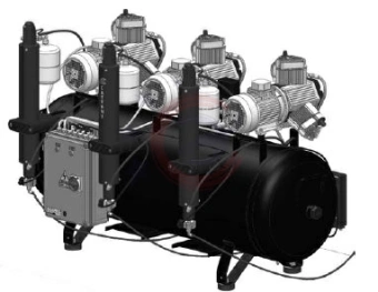 Cattani AC900 компрессор безмасляный 300-714 для 12 стоматологических установок, с осушителем, 3-фазный